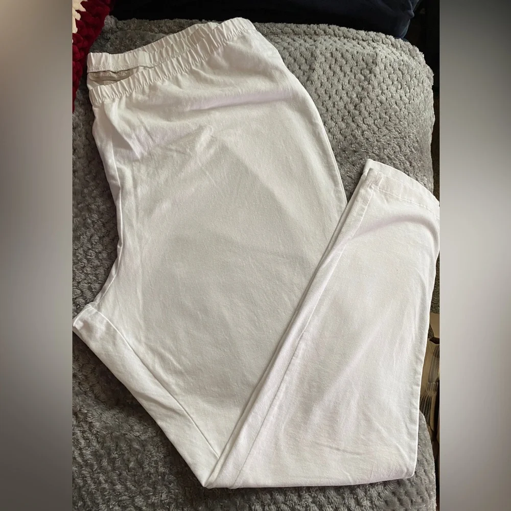 NWOT Leggings TWO FOR ONE WHITE capri AND ankle length plus size - Picture 1 of 2